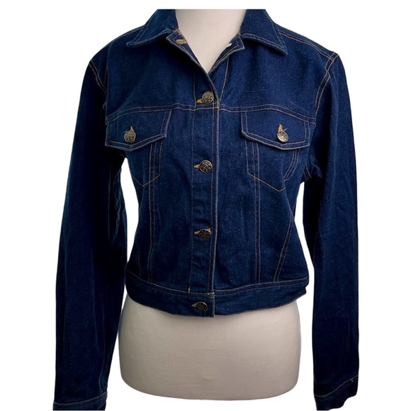 INC International Concepts Stretch Denim Jacket Dark Wash Women’s - Picture 1 of 6